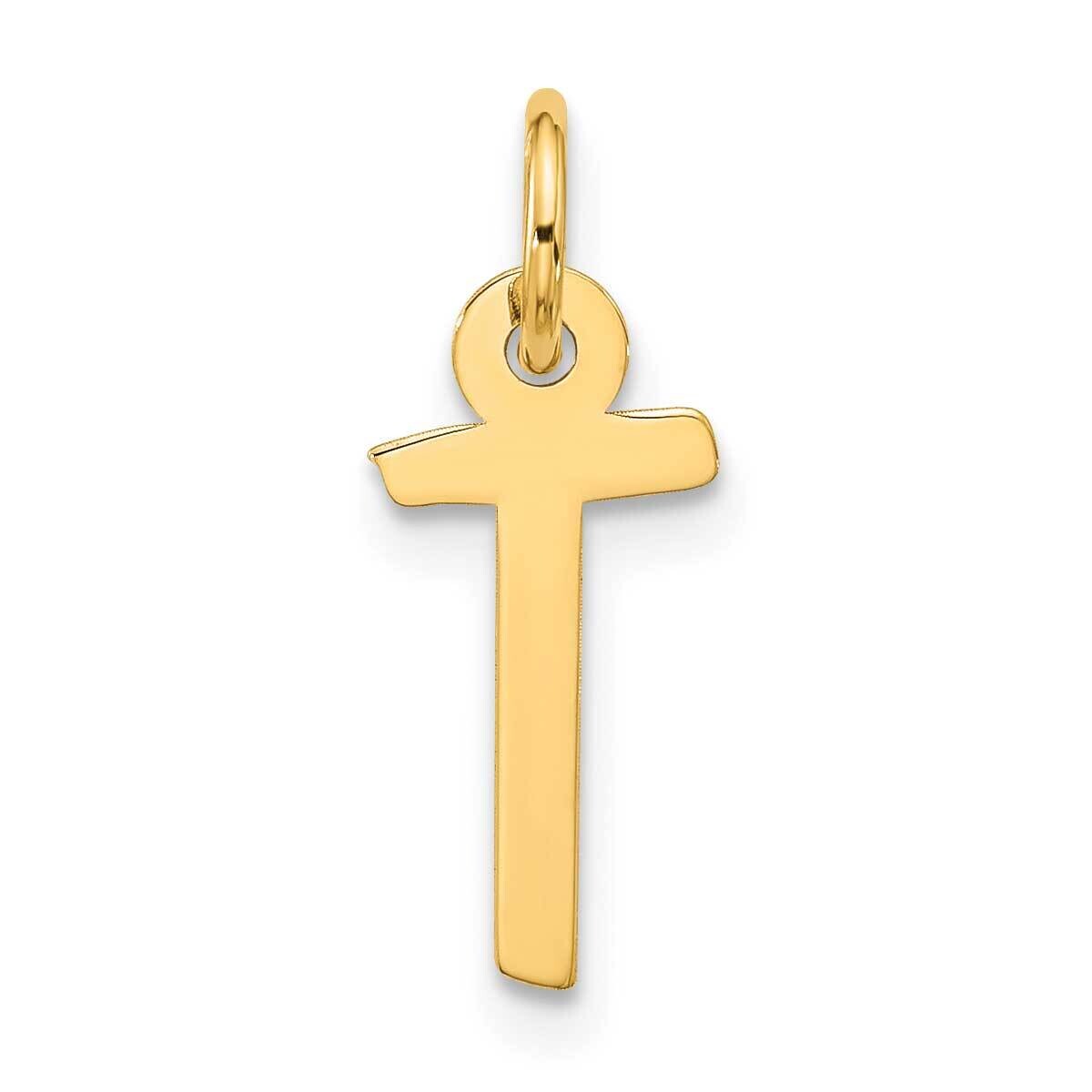 Large Slanted Block Initial T Charm 10k Gold 10YC1555T, MPN: 10YC1555T,