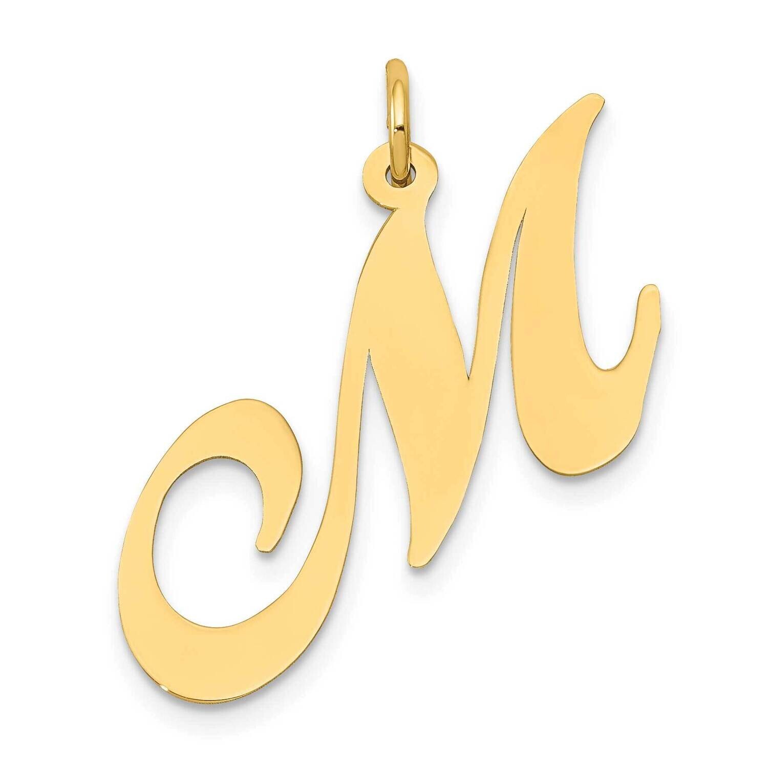 Large Fancy Script Letter M Initial Charm 10k Gold 10YC654M, MPN: 10YC654M,