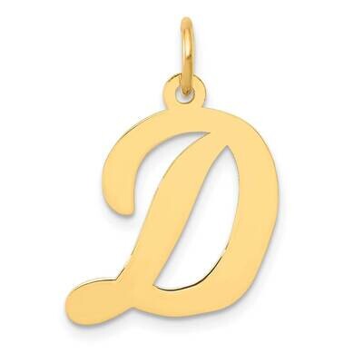 Large Script Letter D Initial Charm 10k Gold 10YC662D, MPN: 10YC662D,