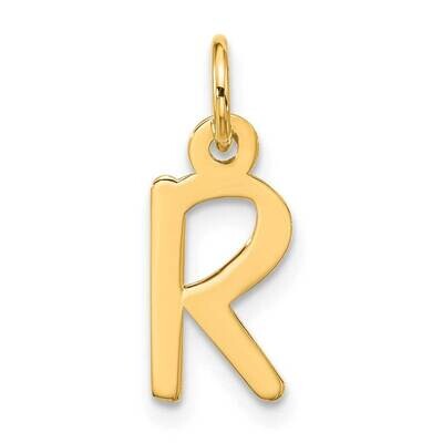 Large Slanted Block Initial R Charm 10k Gold 10YC1555R, MPN: 10YC1555R,