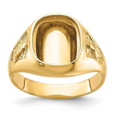 Men&#39;s Polished Textured Masonic Ring Mounting 10k Gold 10Y1583 by Masonic, MPN: 10Y1583,