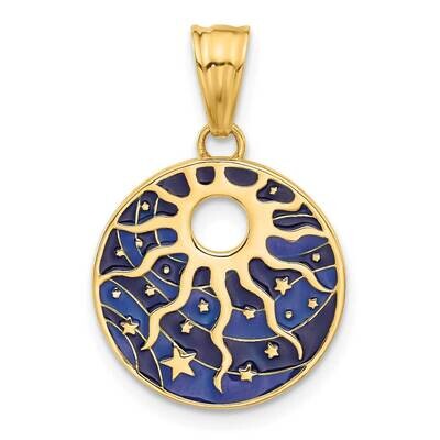Enameled Sun Stars Pendant 14k Polished Gold C4888 by Men&#39;s Jewelry and Accessories, MPN: C4888,