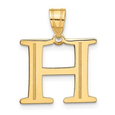 Etched Letter H Initial Pendant 10k Polished Gold 10YC1437H, MPN: 10YC1437H,