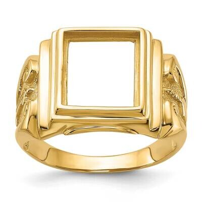Men&#39;s Polished Textured Masonic Ring Mounting 10k Gold 10Y1593 by Masonic, MPN: 10Y1593,