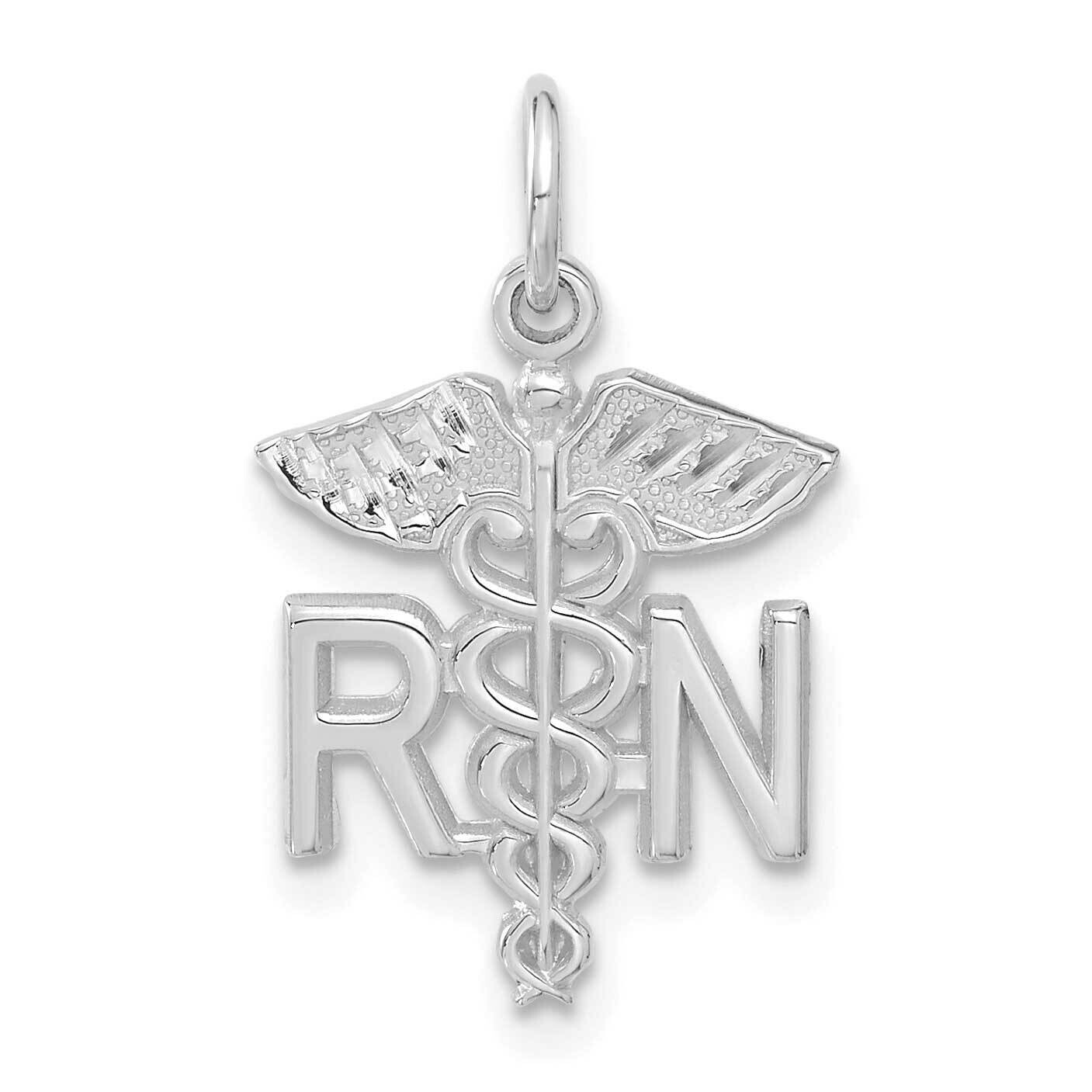 Rn Nurse Charm 14k White Gold C432W, MPN: C432W,