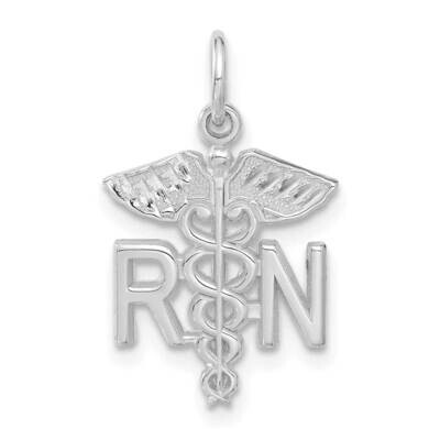 Rn Nurse Charm 14k White Gold C432W, MPN: C432W,