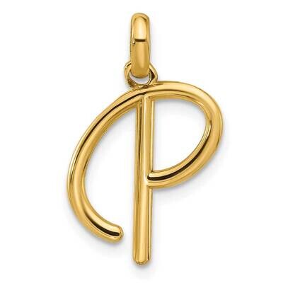 Fancy Pendant Letter P 14k Gold D5669P, MPN: D5669P,