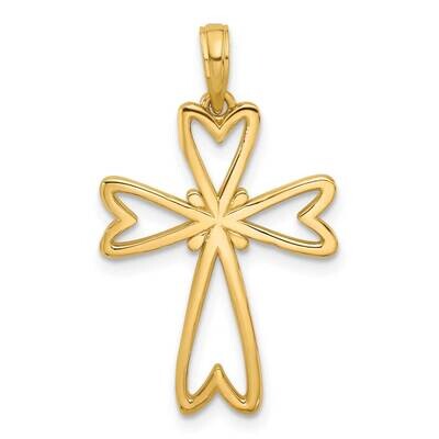 Fancy Cross Charm 14k Gold D5619 by Men&#39;s Jewelry and Accessories, MPN: D5619,