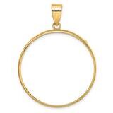 Polished Prong 32.7mm Coin Bezel Pendant 14k Gold C1801/32.7, MPN: C1801/32.7,