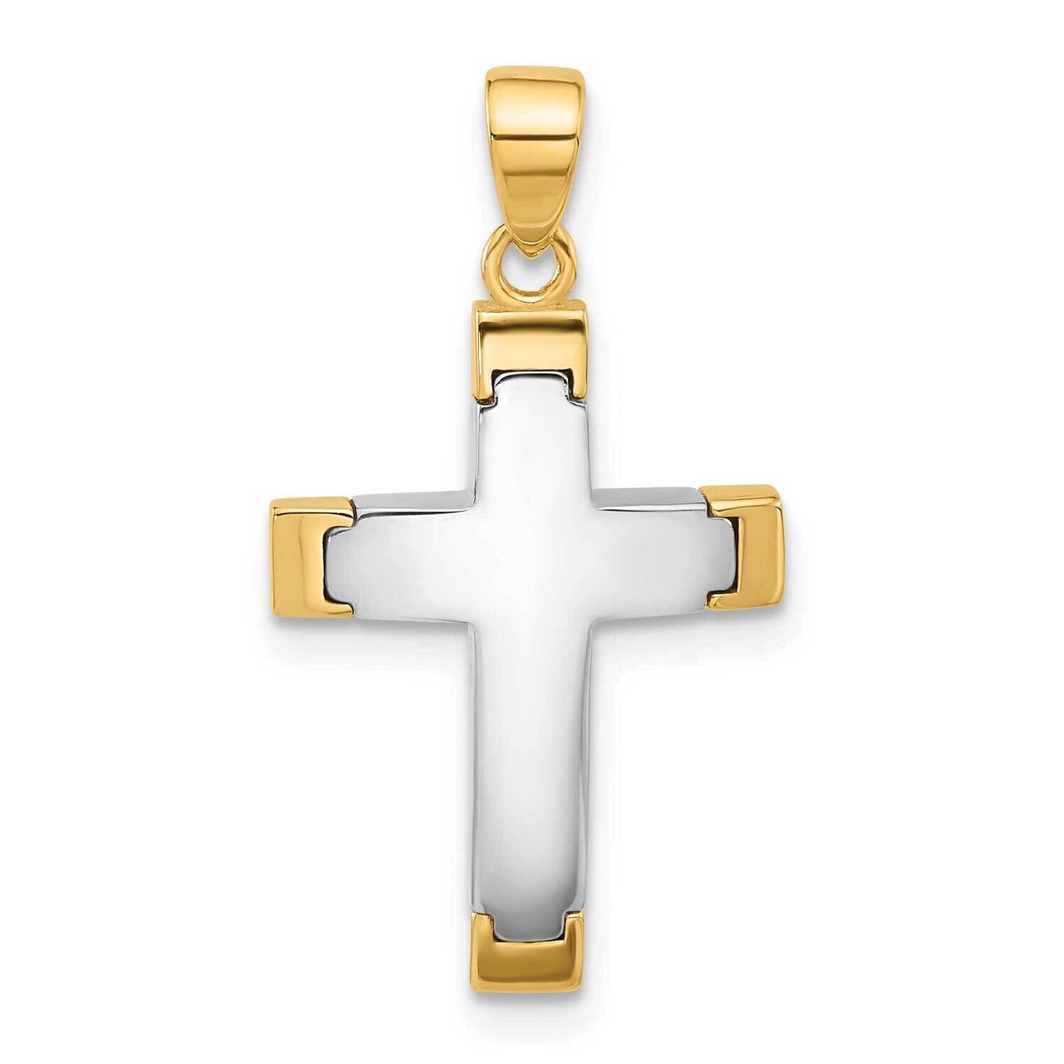 Polished Cross Pendant 14k Two-Tone Gold C4941 by Men&#39;s Jewelry and Accessories, MPN: C4941,