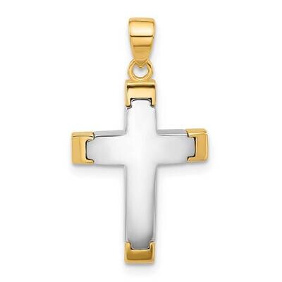 Polished Cross Pendant 14k Two-Tone Gold C4941 by Men&#39;s Jewelry and Accessories, MPN: C4941,