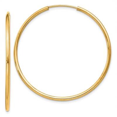 1.5mm Polished Round Endless Hoop Earrings 10k Gold 10XY1163, MPN: 10XY1163, 196904147573
