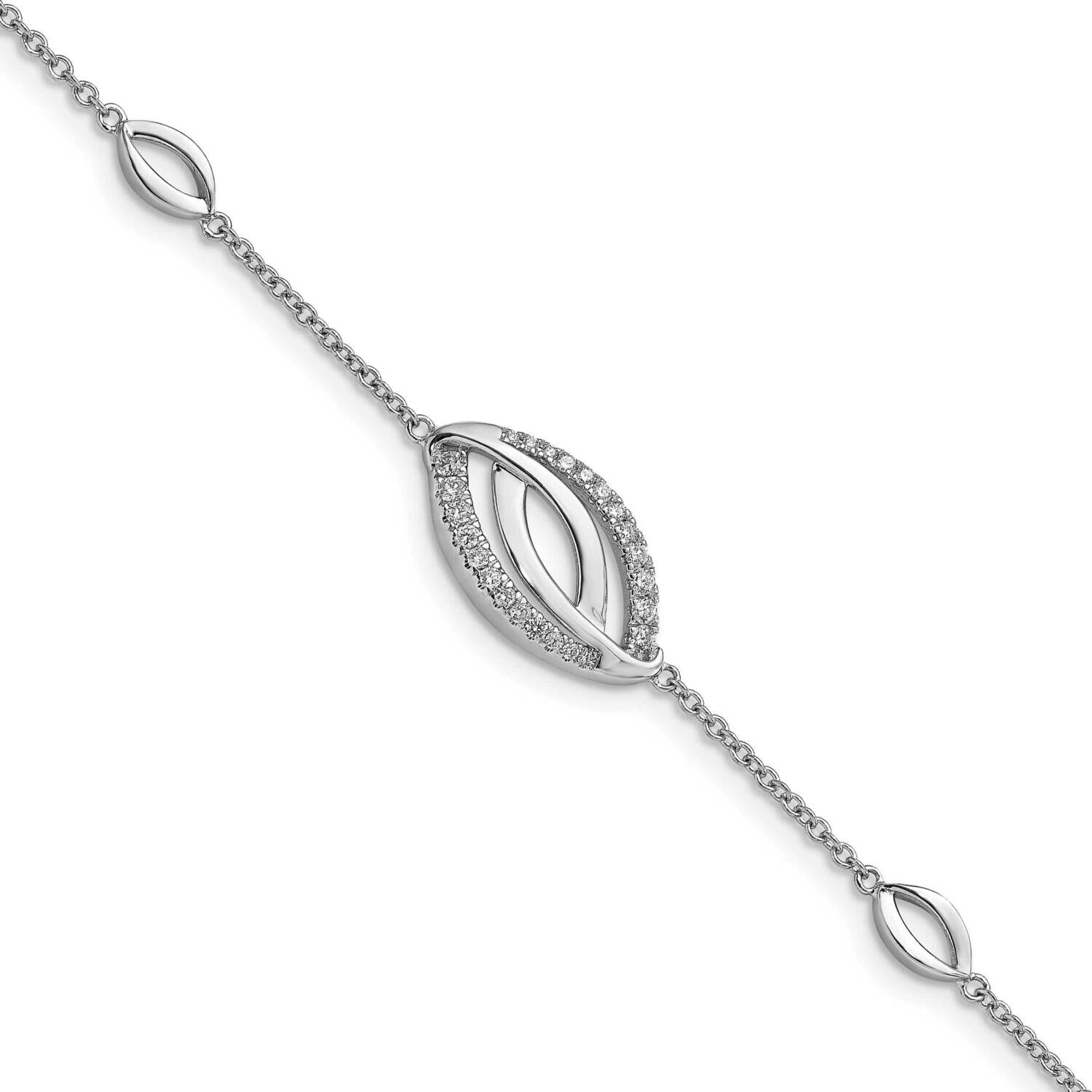Diamond 7 Inch Bracelet 14k White Gold BM6893-025-WA, MPN: BM6893-025-WA, 883957811864