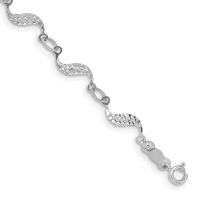 Diamond-Cut Bracelet 7.5 Inch 14k White Gold FB1324W-7.5, MPN: FB1324W-7.5,