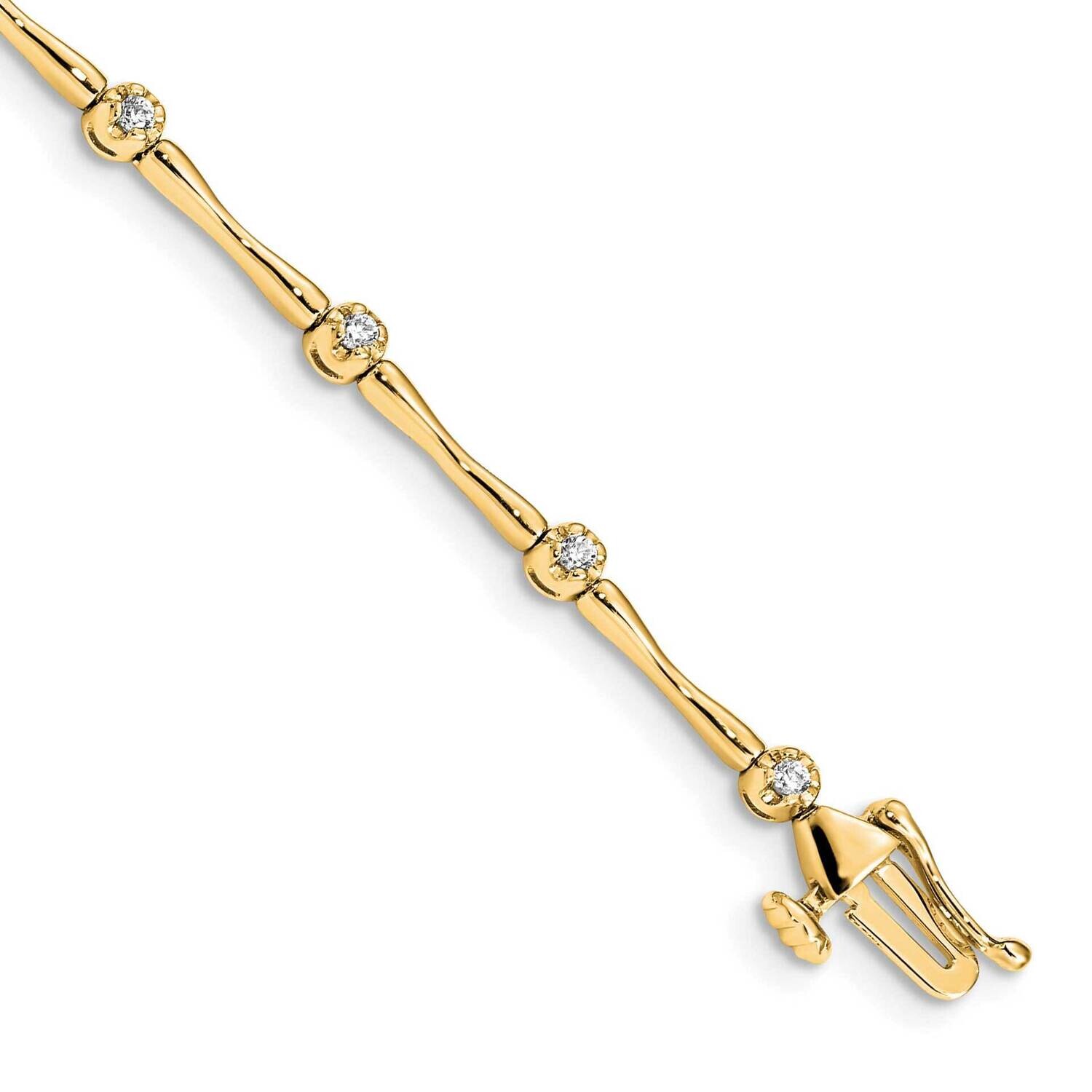 Diamond Bracelet 7 Inch 14k Polished Gold BM4594-025-YA, MPN: BM4594-025-YA,