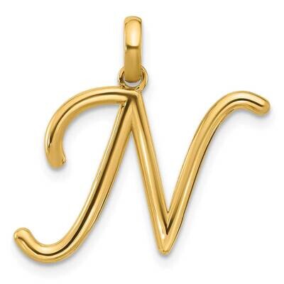 Fancy Pendant Letter N 14k Gold D5669N, MPN: D5669N,