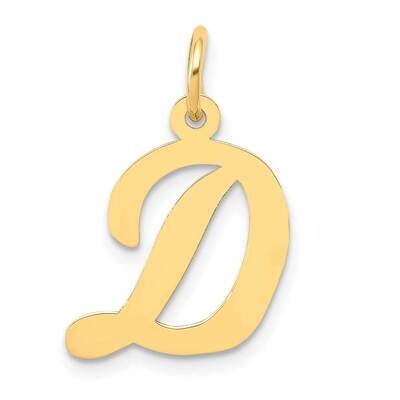 Medium Script Letter D Initial Charm 10k Gold 10YC660D, MPN: 10YC660D,