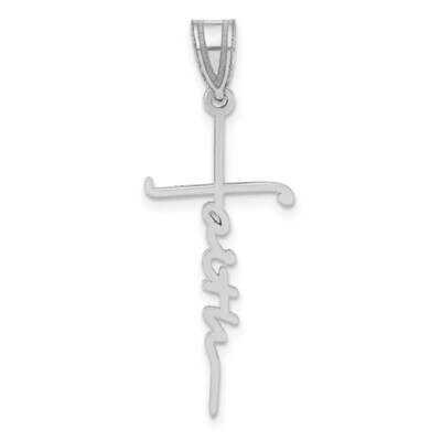 Faith Cross Charm 14k White Gold C5000 by Men&#39;s Jewelry and Accessories, MPN: C5000,