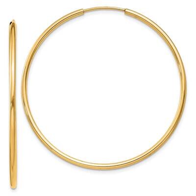 1.5mm Polished Round Endless Hoop Earrings 10k Gold 10XY1164, MPN: 10XY1164, 196904097106