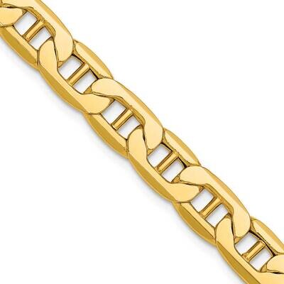 8.25mm Semi-Solid Anchor Chain 20 Inch 14k Gold BC198-20, MPN: BC198-20,