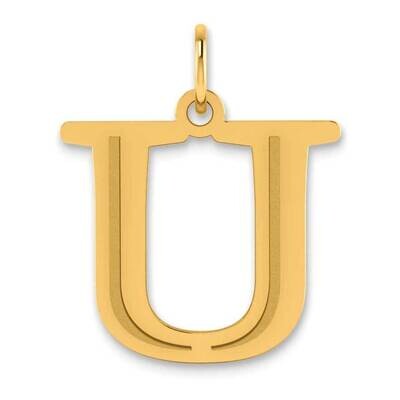 Etched Letter U Initial Pendant 10k Polished Gold 10YC1437U, MPN: 10YC1437U,
