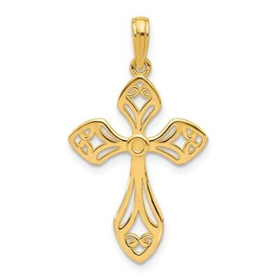 Fancy Cross Charm 14k Gold D5470 by Men&#39;s Jewelry and Accessories, MPN: D5470,