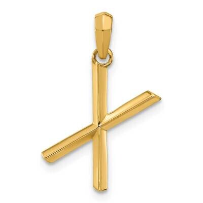 Fancy Pendant Letter X 14k Gold D5668X, MPN: D5668X,