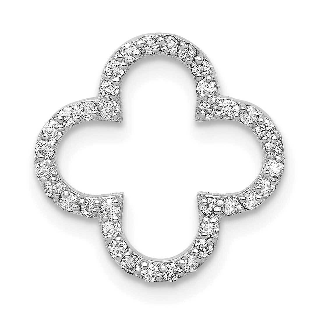 Small Diamond Quatrefoil Design Pendant 10k White Gold 10XP5048WA