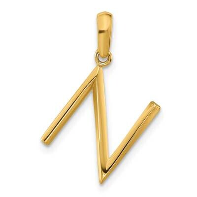 Fancy Pendant Letter N 14k Gold D5668N, MPN: D5668N,