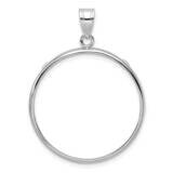 Polished Prong 27.0mm Coin Bezel Pendant 14k White Gold C1801W/27.0, MPN: C1801W/27.0,