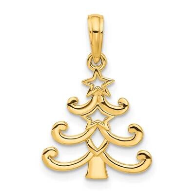Christmas Tree Pendant 14k Polished Gold D5313, MPN: D5313,