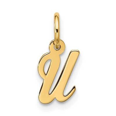 Small Script Initial U Charm 10k Gold 10YC1556U, MPN: 10YC1556U,
