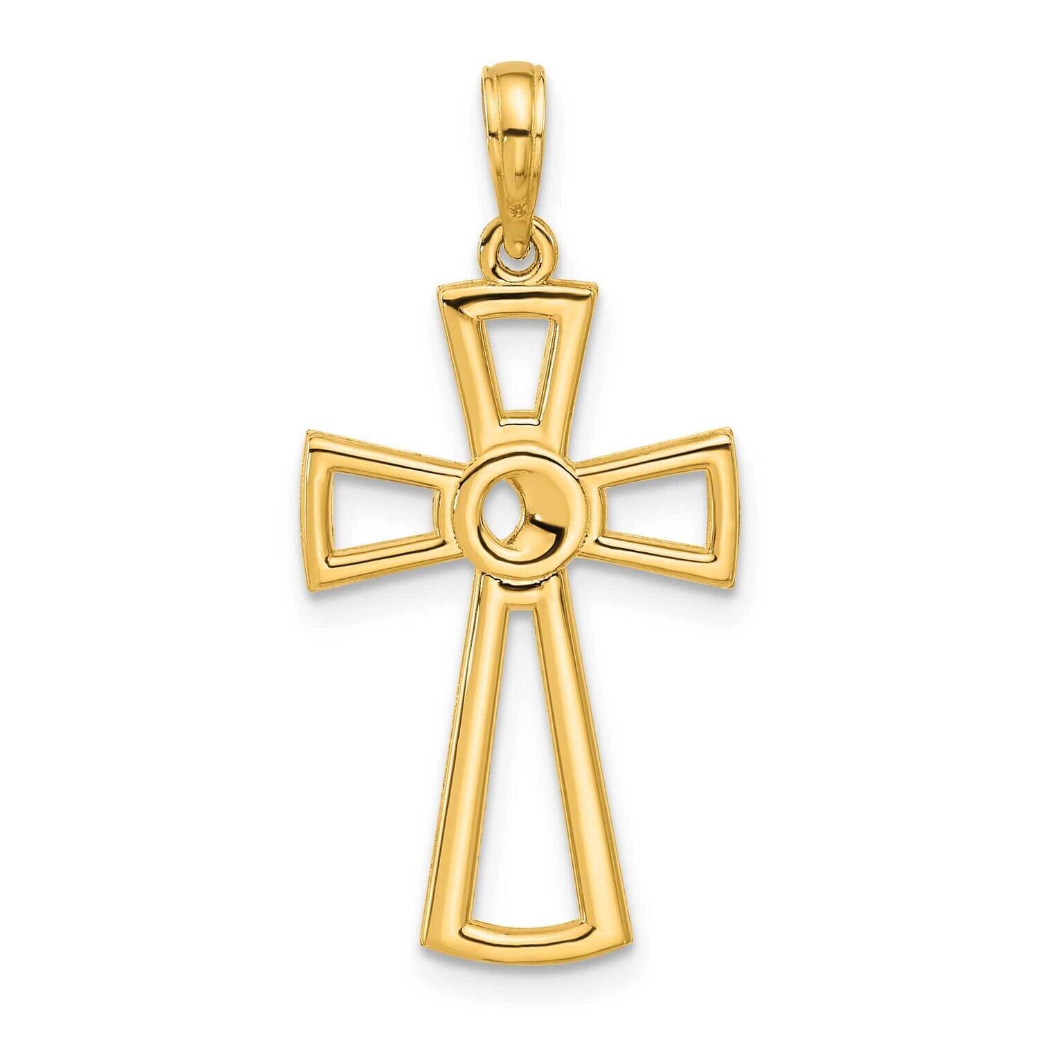 Fancy Pendant Cross 14k Polished Gold D5287 by Men&#39;s Jewelry and Accessories, MPN: D5287,