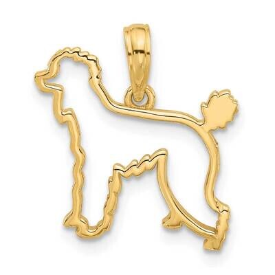 Poodle Dog Outline Charm 14k Polished Gold D5369 by Men&#39;s Jewelry and Accessories, MPN: D5369,