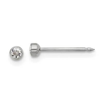 Inverness 3mm Crystal Post Earrings Titanium 550E, MPN: 550E,