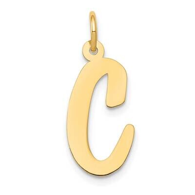 Large Script Letter C Initial Charm 10k Gold 10YC662C, MPN: 10YC662C,