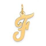 Medium Script Letter F Initial Charm 10k Gold 10YC660F, MPN: 10YC660F,