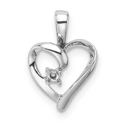 Heart Pendant Mounting 14k White Gold PM4820-002-W, MPN: PM4820-002-W,