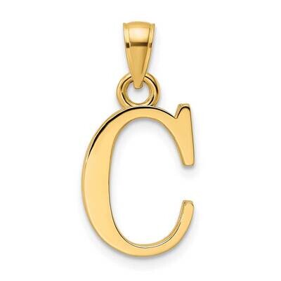 Letter C Initial Pendant 14k Gold K9810C, MPN: K9810C, 196904088265