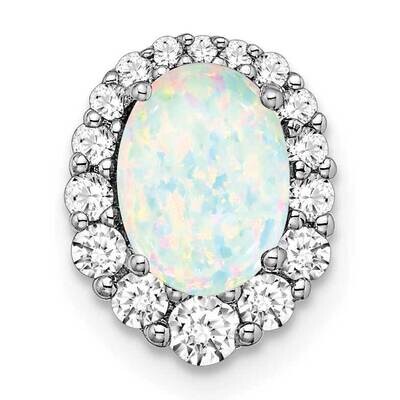 Pure Serenity Diamond Oval Cr Opal Chain Slide 14k White Gold PM7050-COP-033-WLG, MPN: PM7050-COP-0…