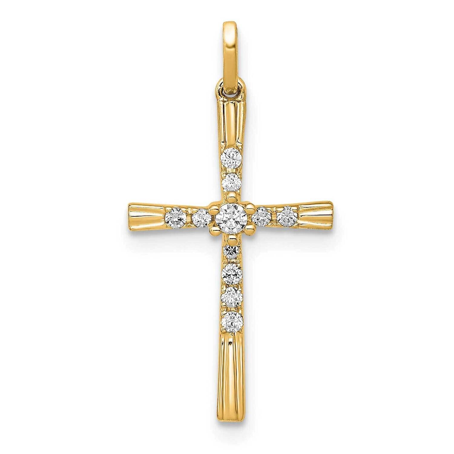 1/10Ct. Diamond Cross Pendant 14k Gold PM5010-010-YA, MPN: PM5010-010-YA,