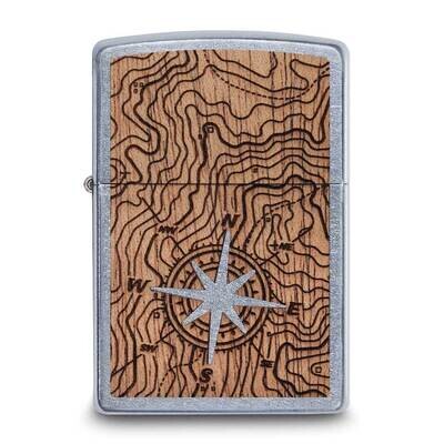 Zippo Woodchuckr Usa Mahogany Emblem Street Chrome Compass Lighter GM25902, MPN: GM25902, 191693114…