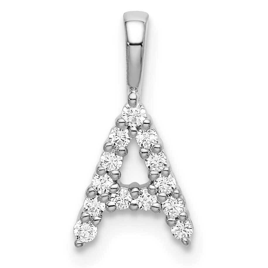 Diamond Letter A Initial Pendant 14k White Gold PM6988A-014-WLG, MPN: PM6988A-014-WLG, 883957886077