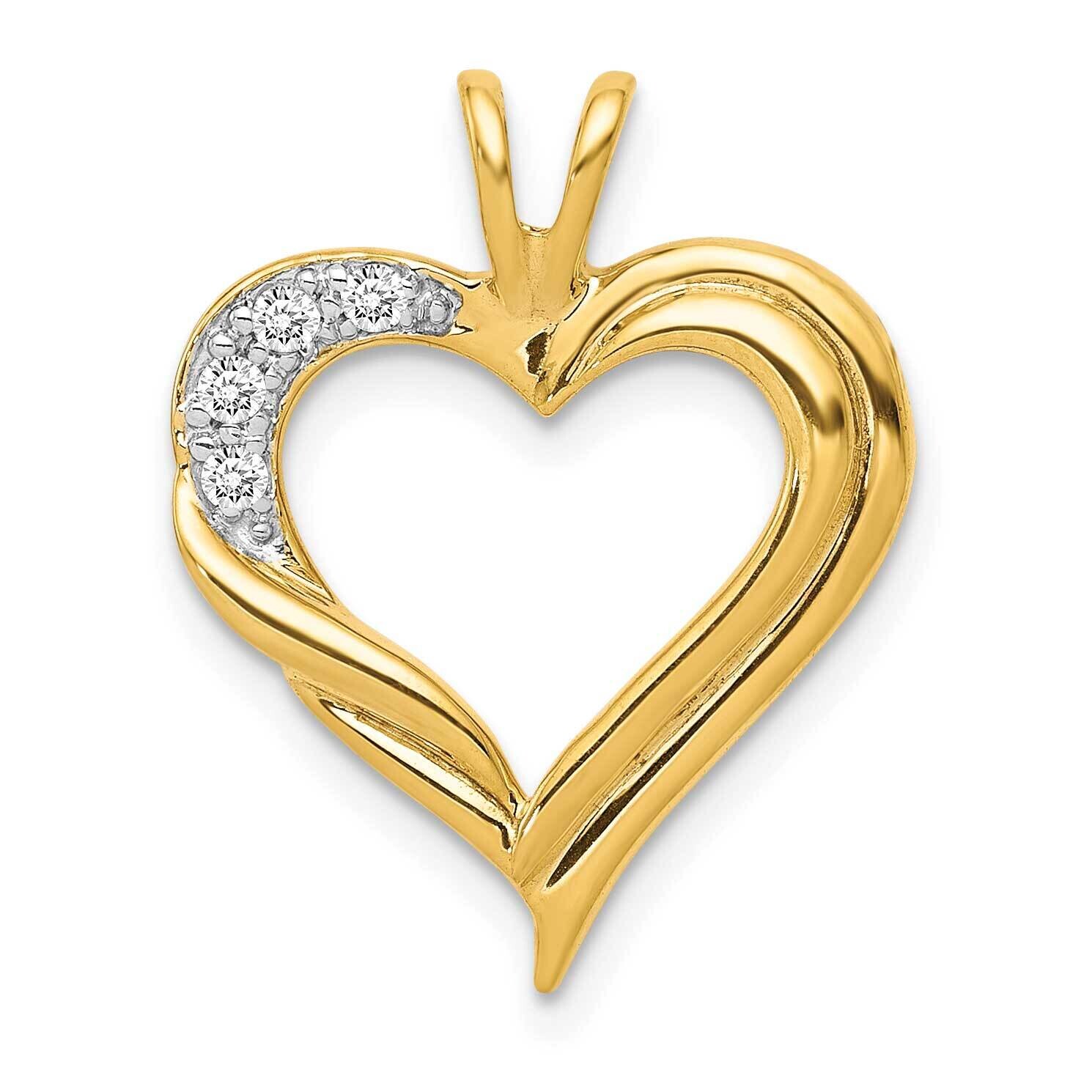 Diamond Fancy Heart Pendant 10k Gold PM4844-005-1YA, MPN: PM4844-005-1YA,