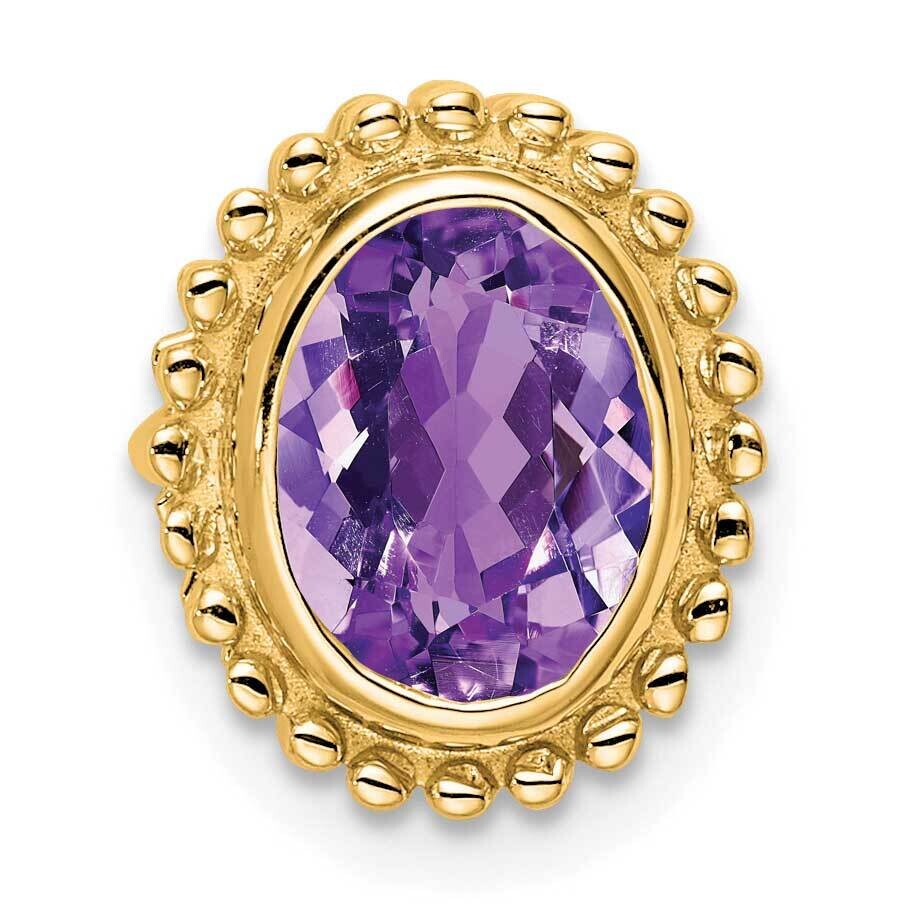 Oval Amethyst Chain Slide 10k Gold PM7202-AM-1Y, MPN: PM7202-AM-1Y,