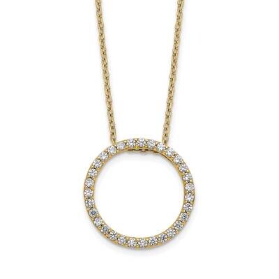 Diamond Circle 18 Inch Necklace 14k Gold PM3781-050-YA, MPN: PM3781-050-YA,