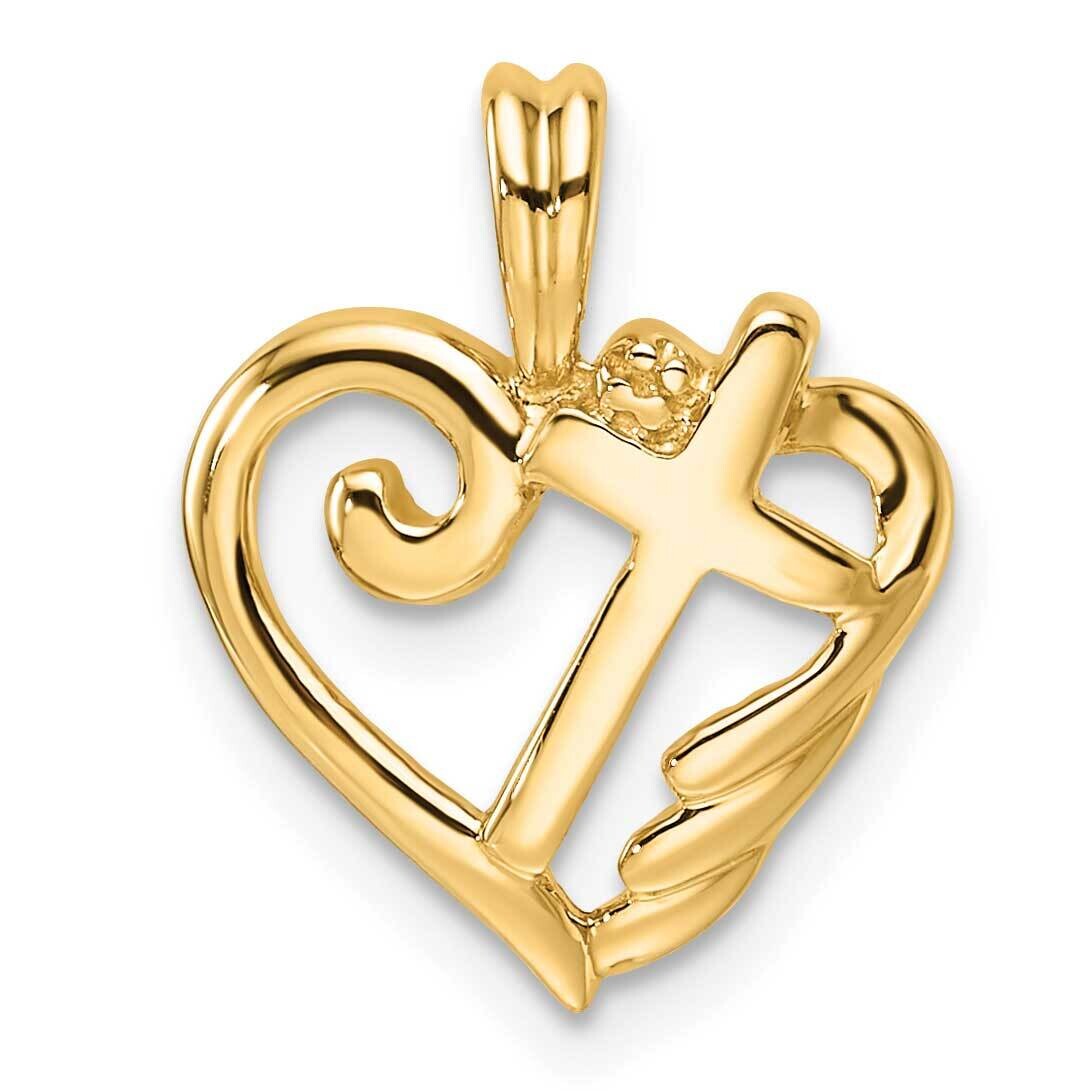 Heart Cross Pendant Mounting 14k Gold PM5142-001-Y, MPN: PM5142-001-Y,