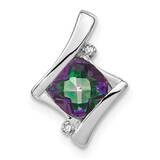 Mystic Fire Topaz Diamond Pendant 14k White Gold PM7033-FT-001-WA, MPN: PM7033-FT-001-WA,