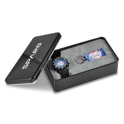 Nba Los Angeles Clippers Watch &amp; Key Ring Gift Set GC5042 by Men&#39;s Jewelry and Accessories, MPN: GC…