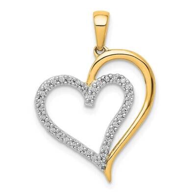 1/10Ct. Diamond Heart Pendant 14k Gold PM4921-010-YA, MPN: PM4921-010-YA,